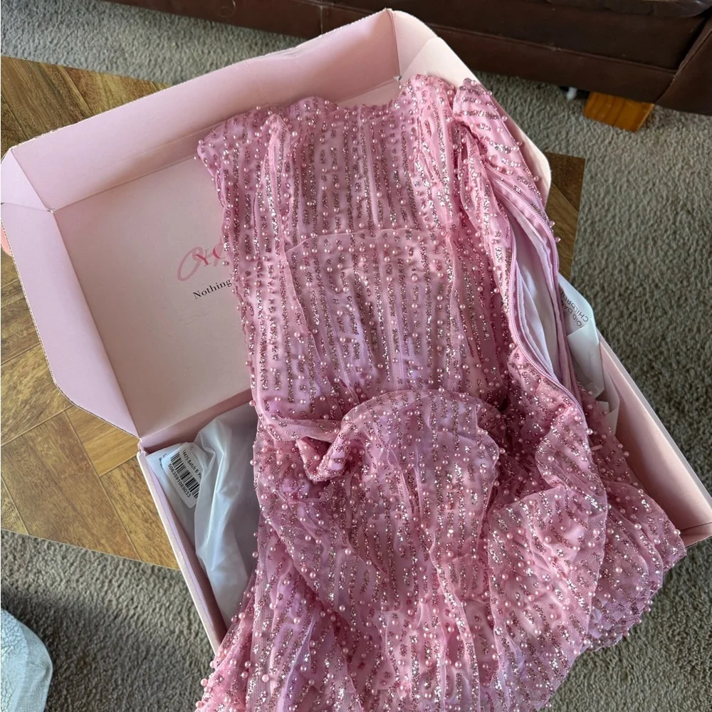 Oh Polly Pink Strapless Dress - Picture 2 of 7